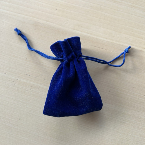 Blauer samt schmuckbeutel für - blauer,