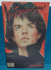 Andy Warhol's Interview magazine. Rare Mick Jagger Cover. 80er Jahre