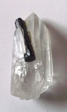 Quarz Zepter mit schwarzen Turmalin Pakistan ? (X436) Schau Mal ! Kiste dazu ?