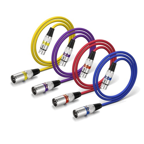 Xlr mikrofonkabel 4er - xlr, pack
