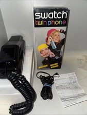 Swatch Twinphone  TBX 201 Telefon Festnetz Zwei In einem Black Domino 4027-D