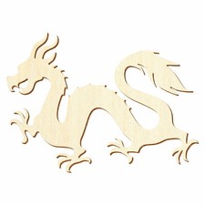 Chinesischer Holz Drachen - Deko Basteln 5-50cm
