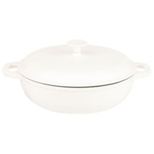 GSW Gusseisentopf inkl. Deckel 30cm weiß Küche Schmortopf Bräter Suppentopf Neu