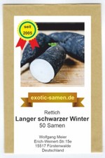 Rettich - langer schwarzer Winter - 50 Samen