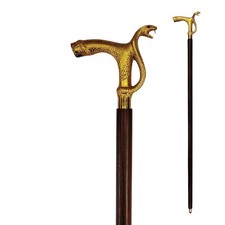 Schlange Spazierstock aus Holz