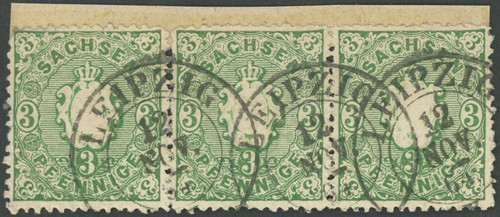 Sachsen 1863 grün im - sachsen, 3