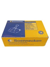 Soennecken Foldback-Klammern 51mm Schwarz 12 Stück Klassisch Büroklammern