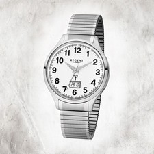 Regent Edelstahl Herren Uhr FR-211 Funkuhr Armband silber URFR211