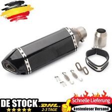 370mm Abnehmbar Universal Motorrad Auspuff Rohr Endtopf Schalldämpfer Carbon