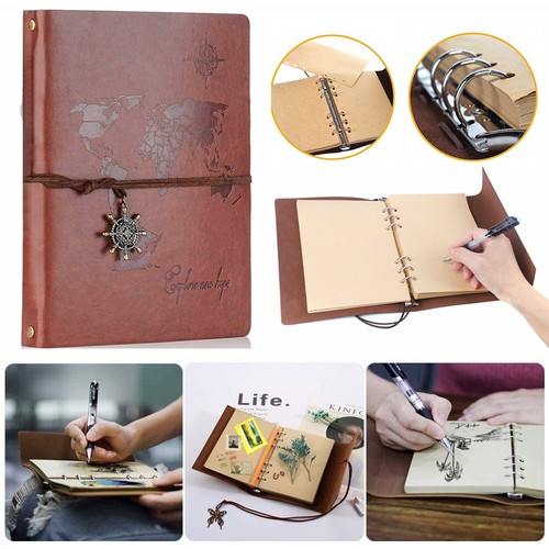 Leder notizbuch vintage - a5,