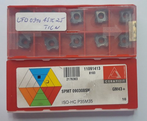 Wendeplatten von - 18,