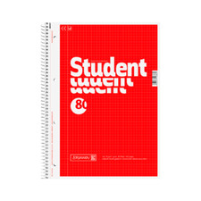 BRUNNEN Collegebock DIN A5 kariert Seitenrand + Lochung Spiralblock Schreibblock