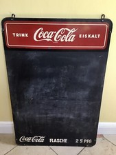 1950er Coca Cola Kreidetafel Werbetafel Original Mid Century Vintage