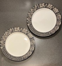 Habitat 80er Jahre Scraffito Made in Japan - Speiseteller - 2er Set