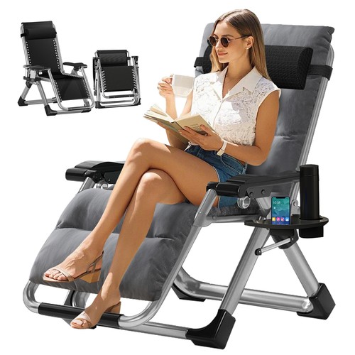 Klappbarer loungesessel mit - klappbarer,
