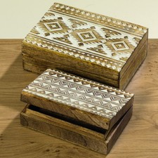 2er set box pattern - set, schachtel