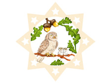 Fensterbild Deko "Eule" 23 cm
