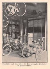 Paris - Motorrad Fahrrad Kraftrad Krad Dreirad Trike - 1903 ~8x11cm