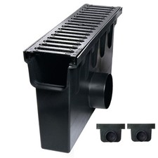 Einlaufkasten Gussrost 9,8 cm B125 Sinkkasten Bodenablauf 