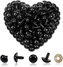Sicherheitsaugen 16mm Schwarz Kunststoff Basteln Puppen Augen Knopfaugen