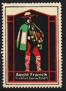 Reklamemarke aecht franck - aecht,
