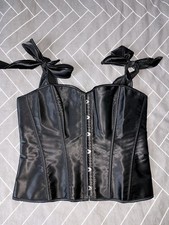 Corsage schwarz in Satinoptik