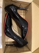 High Heels Pumps Damenschuhe Schwarz Beige Größe 37 Lack Neu