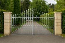 Hoftor, Einfahrtstor, Doppelflügeltor, Metalltor, Tor, Eisentor, Verzinkt, 3,60m