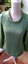 **NEU** HANDARBEIT MOHAIR-SEIDE-Alpaka PULLOVER, mit Pailletten, Gr. 40