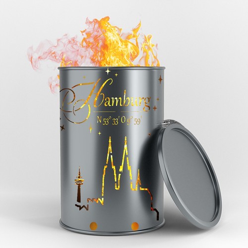 Feuertonne mit hamburg - mit,