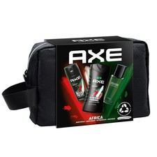 AXE Africa Geschenkset für Männer - Bodyspray, Duschgel, Aftershave&Kulturbeutel