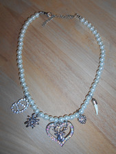 ***Trachtenkette Perlenkette Herz/Hirsch/Brezn mit Straß***neu***