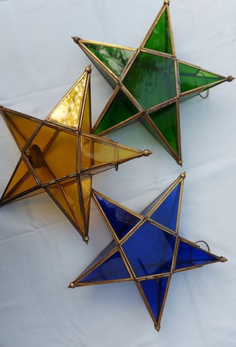 Messing sterne mit farbigen - sterne,