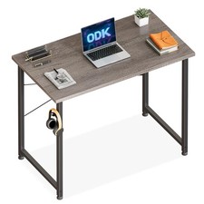 ODK Kleiner Schreibtisch, 80×40cm Computertisch Bürotisch mit Kopfhörer Halte...
