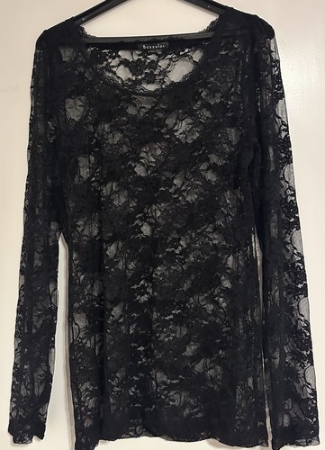 Bozzolo spitzen shirt schwarz - bozzolo,