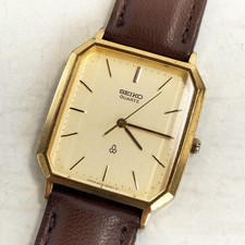 Seiko Herren-Quarzuhr 6030-5470 vergoldet getestet funktioniert Zustand