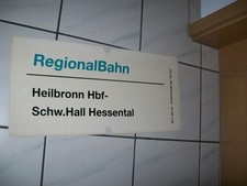 Deutsche Bahn DB Zuglaufschild