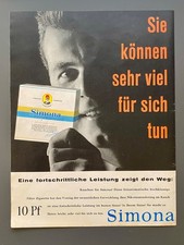 Simona Cigaretten Simon Arzt 60s retro 1961 Vintage Ad Werbung Reklame