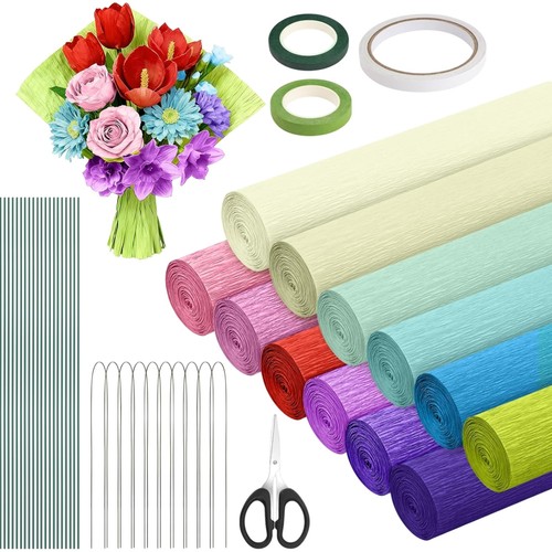 Krepppapier bunt farben - 12,