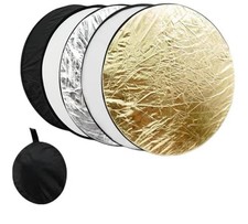 5 in 1 Reflektor 80CM Rund Fotografie Faltreflektor Tragbarer Faltbarer Diffu...