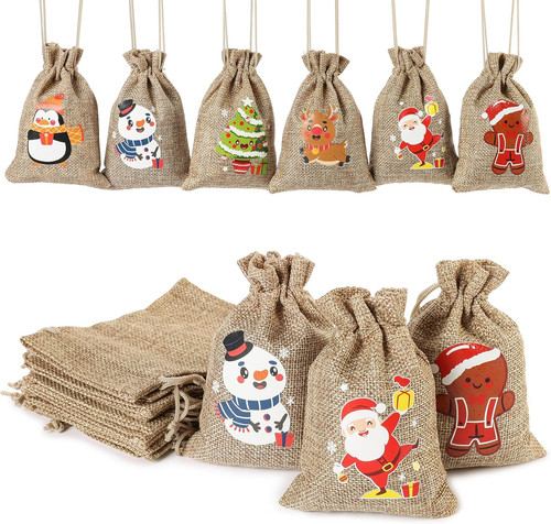Weihnachtliche jutesäcke - weihnachtliche, 12