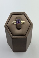 Amethyst ring gold - 9, kt