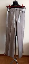 Elegante graue FLARED  JEANS Gr 36 mit SATIN Besatz /Galonstreifen  NEU !