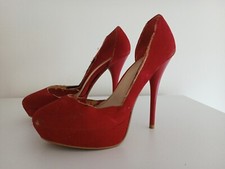 Highheels Rot Samt High Heels