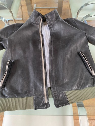 Schwarze herren lederjacke von - schwarze,