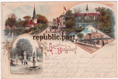 Litho postkarte hamburg - litho,