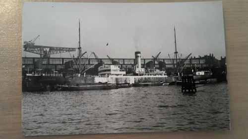 Postkarte frachtschiff harburg - postkarte,
