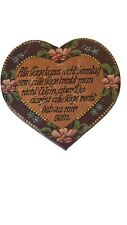 Deko Schild Tafel Herz Form aus Holz mit Spruch Liebe Oktoberfest Bayern Bemalt