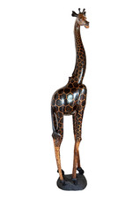 Original handgefertigt Giraffe Holzgiraffe Skulptur Figur Südafrika 185 cm 