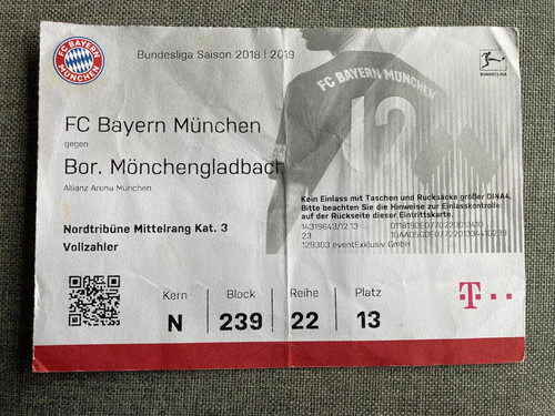Ticket eintrittskarte bayern - ticket,